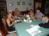 The bunch of us having dinner.  Carla, Richard, me, Ray and Tim.