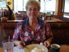 The first pix with my new camera.  Sally McCreery and I at Marie Calendar's restaurant